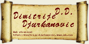 Dimitrije Đurkanović vizit kartica